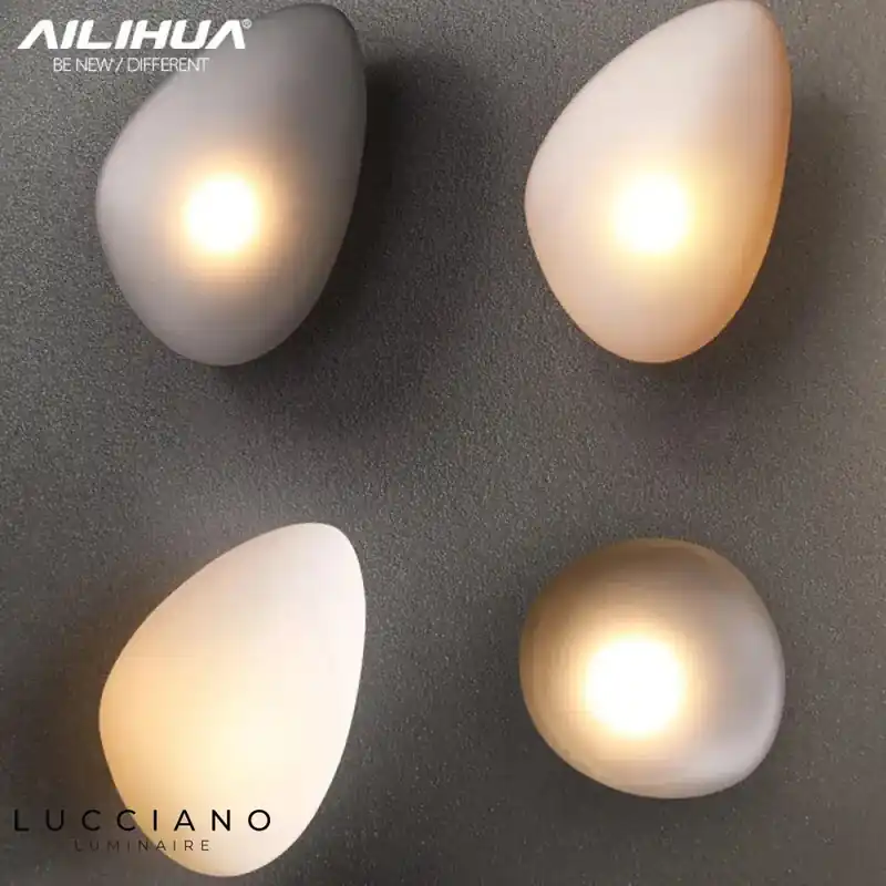 Applique murale galets design LED chaleureux scandinave