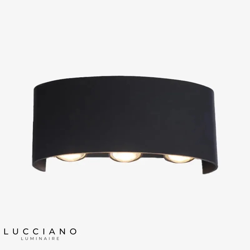 Applique murale LED industrielle design métal noir