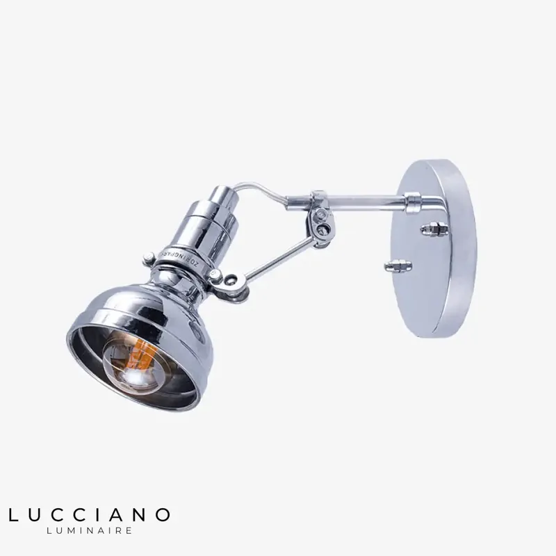 Applique murale LED industrielle métal brut rétro