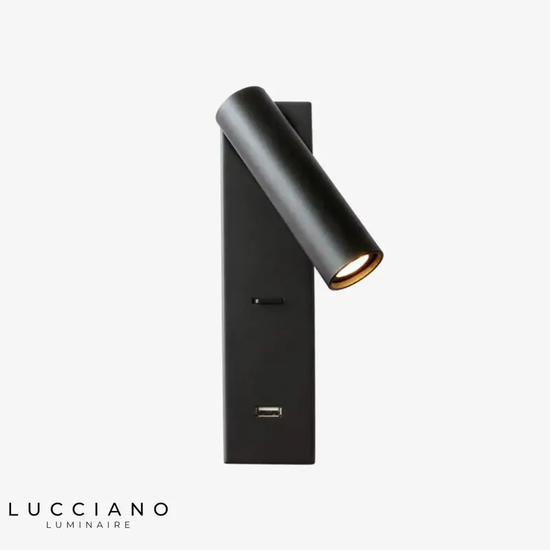 Applique murale noire moderne et élégante design LED