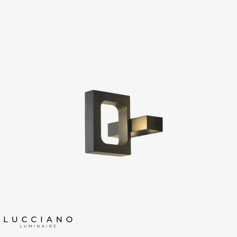 Applique murale noire design LED rotative élégante