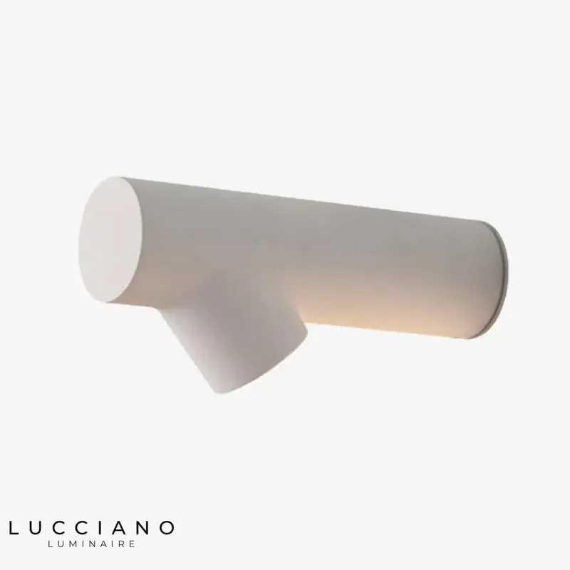 Applique murale blanche design LED cylindrique élégante
