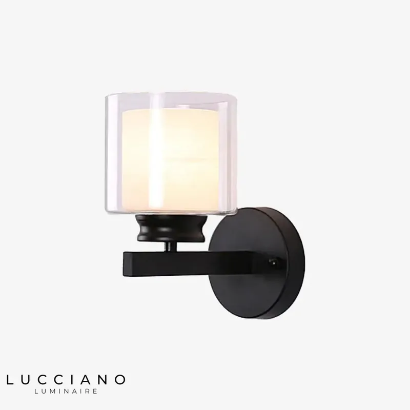 Applique murale noire moderne éclairage élégant design LED