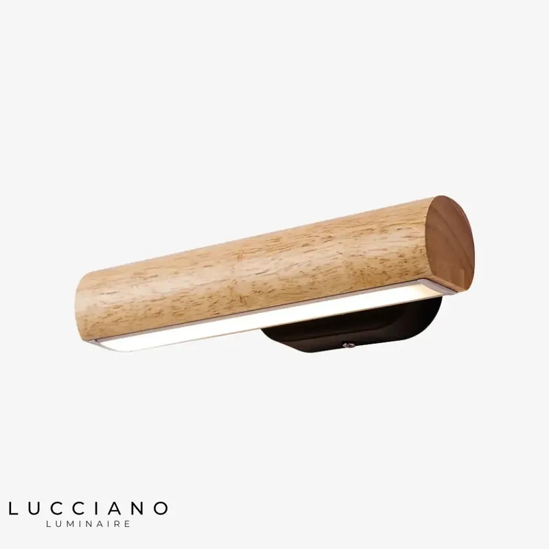 Applique murale LED scandinave bois rustique design