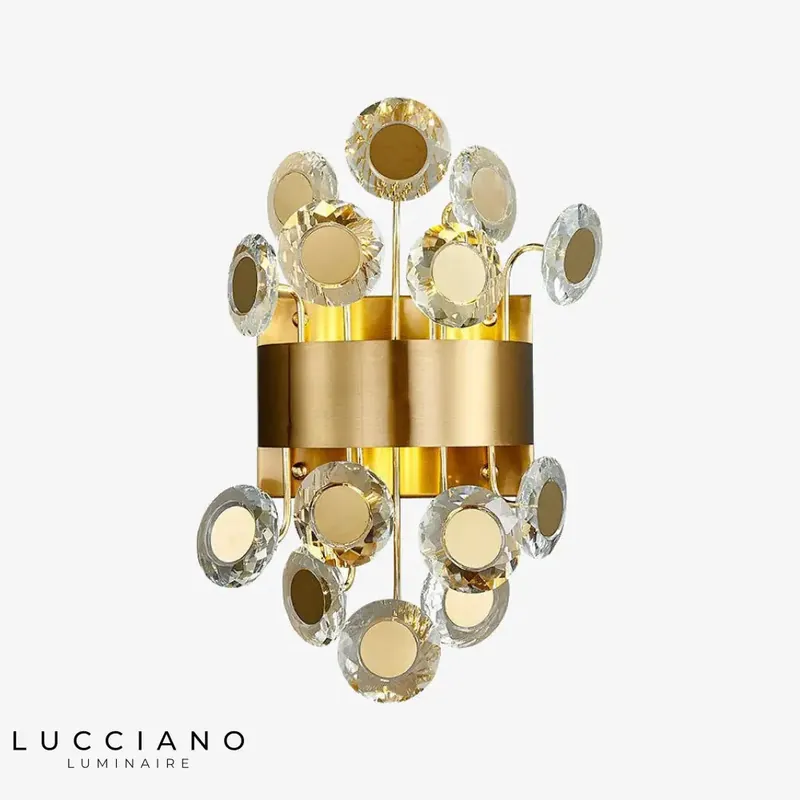 Applique murale LED dorée moderne luminaire design élégant
