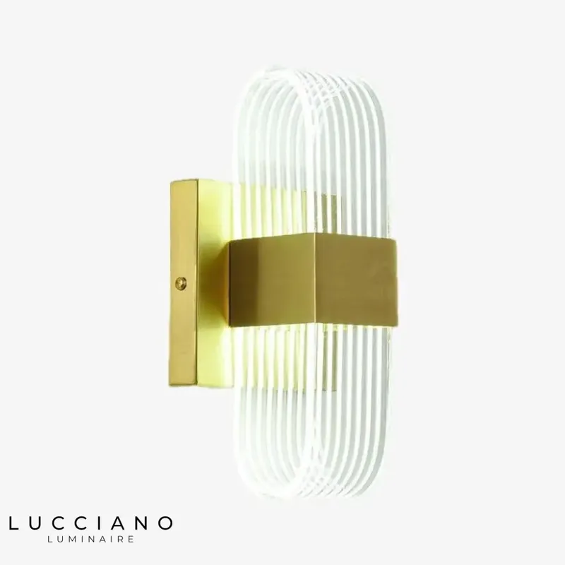 Applique murale moderne élégante design dorée lumineuse