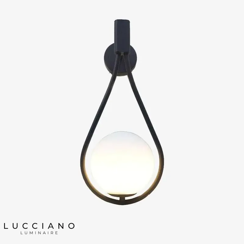 Applique murale à LED élégante noire moderne