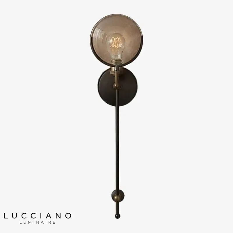 Applique murale rétro élégante design lumineux verre