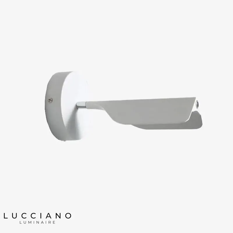 Applique murale blanche design métallique contemporaine architecturale