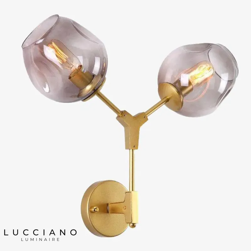 Applique murale dorée design LED élégante suspension moderne