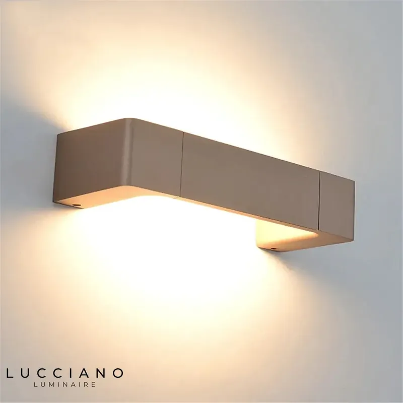 Applique murale led élégante extérieure design lumineux