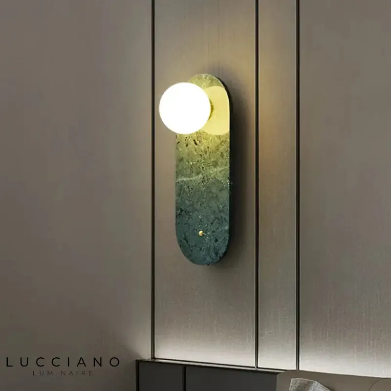 Applique murale en marbre sculpté lumineux élégant