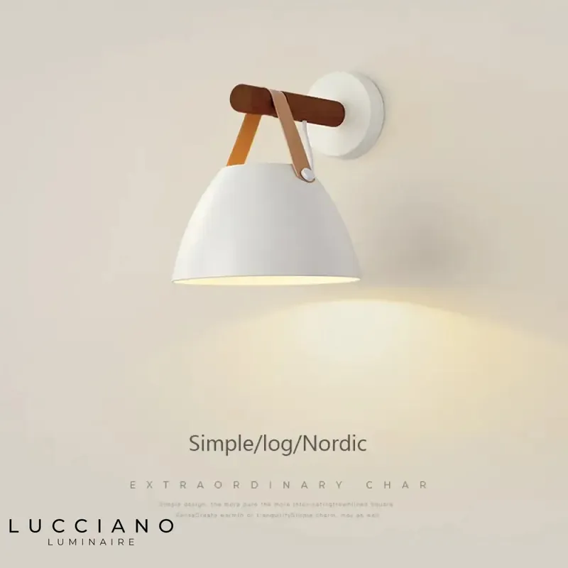 Applique murale bois scandinave lumière design.