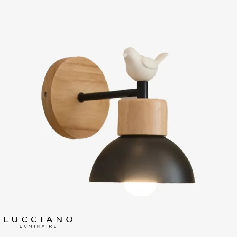 Voici le titre transformé :
Applique murale scandinave minimaliste oiseau design