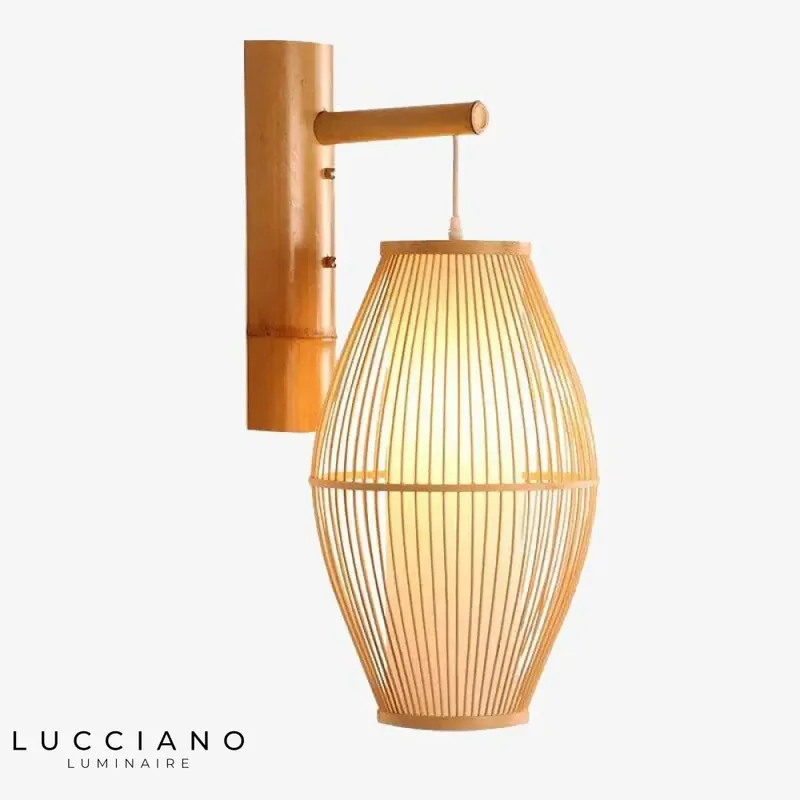 Voici le titre transformé :
Applique murale en rotin LED design élégante