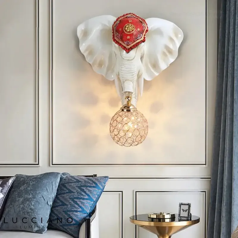 Applique murale moderne design lumineux éléphant.