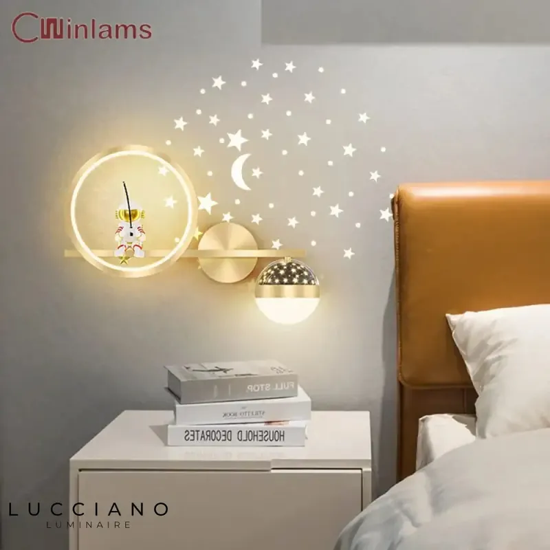 Applique murale led lunaire cosmos enfance