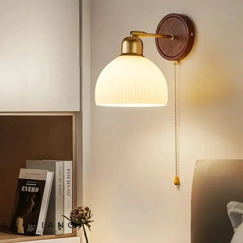 Applique murale nordique élégante lumière design bois