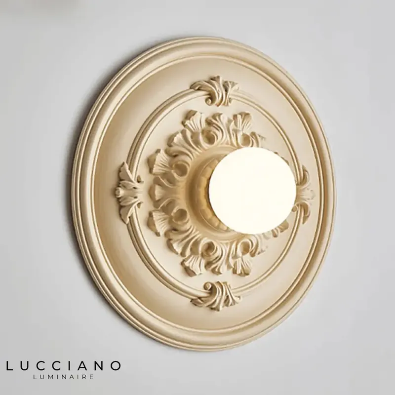 Applique murale ronde art déco verre élégant