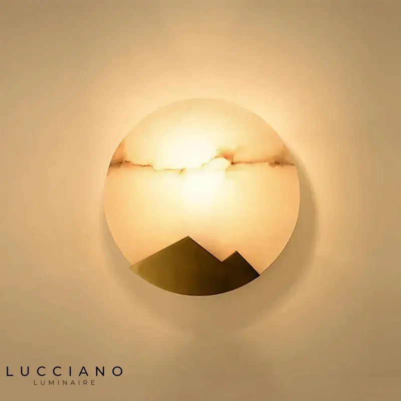 Applique murale à LED minimaliste marbre chic.