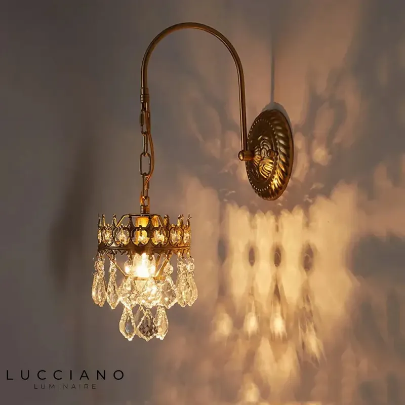 applique murale cristal lumineux design élégant