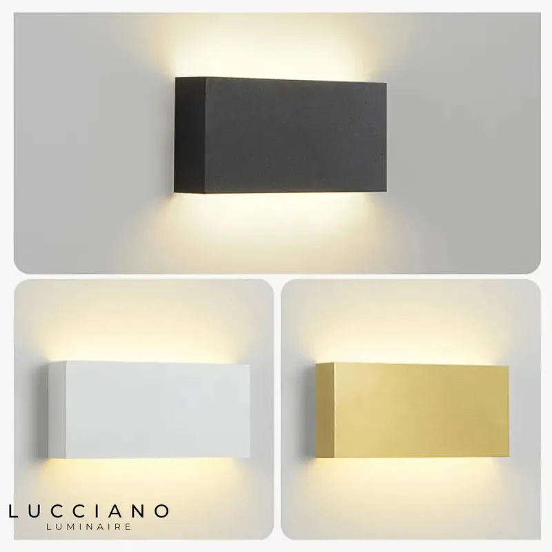 Applique murale brique dorée design lumineux élégant