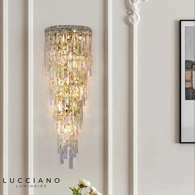 Applique murale en cristal élégante design contemporain.