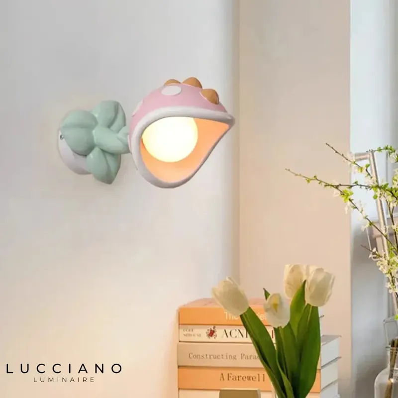 Voici le titre transformé :
Applique murale mignonne moderne fleur pastel
