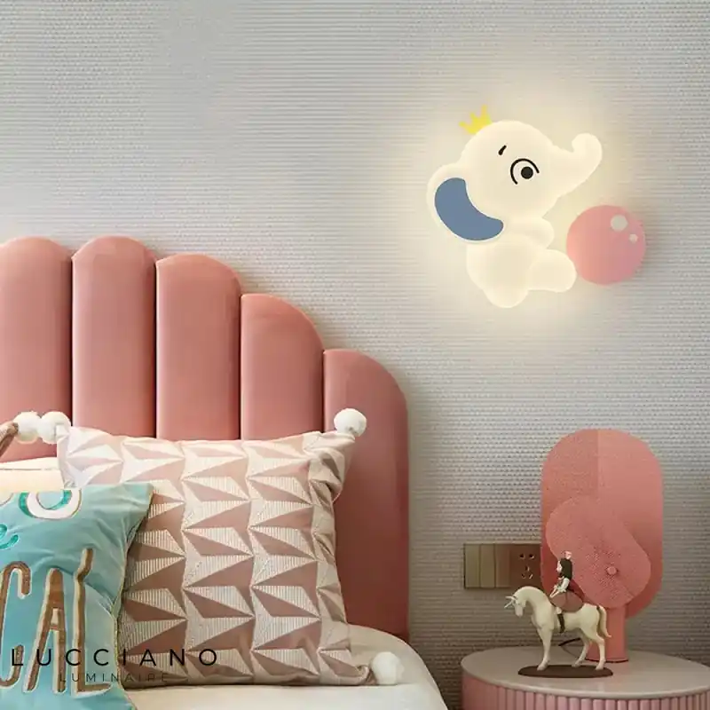 Applique murale créative éléphants design tendance chambre