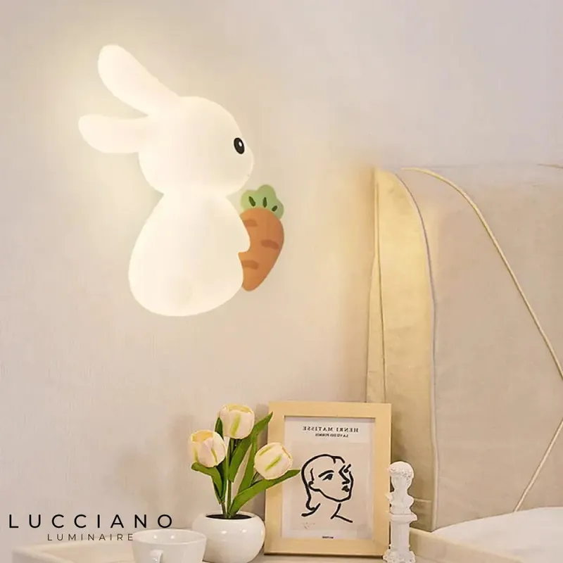 Applique murale lapin magique déco enfantine.