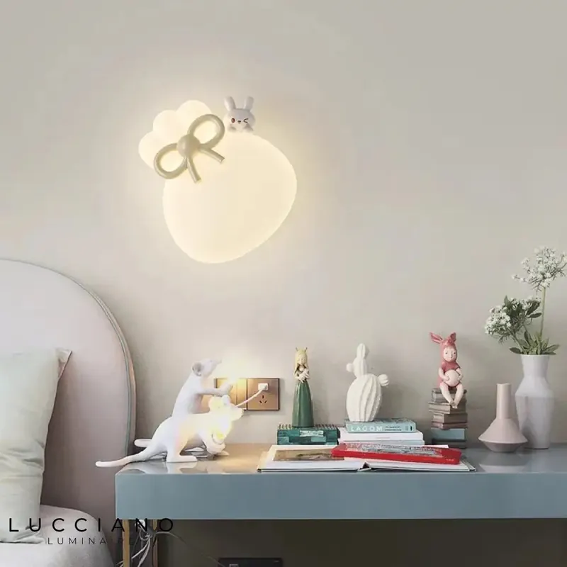 Voici le titre transformé :
Applique murale lapin et ours lumineux décoratif