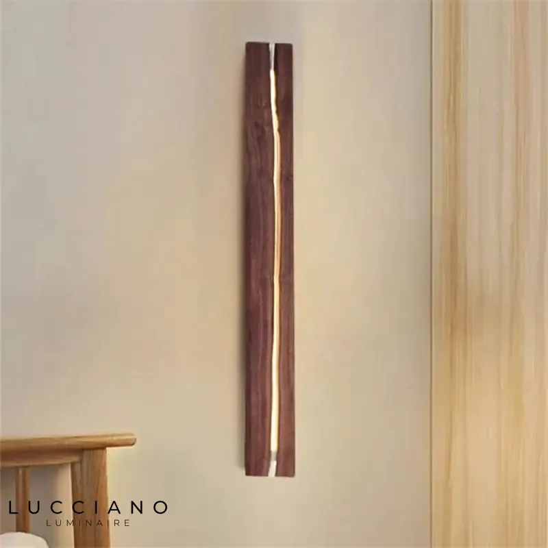 Applique murale bois brut minimaliste zen.