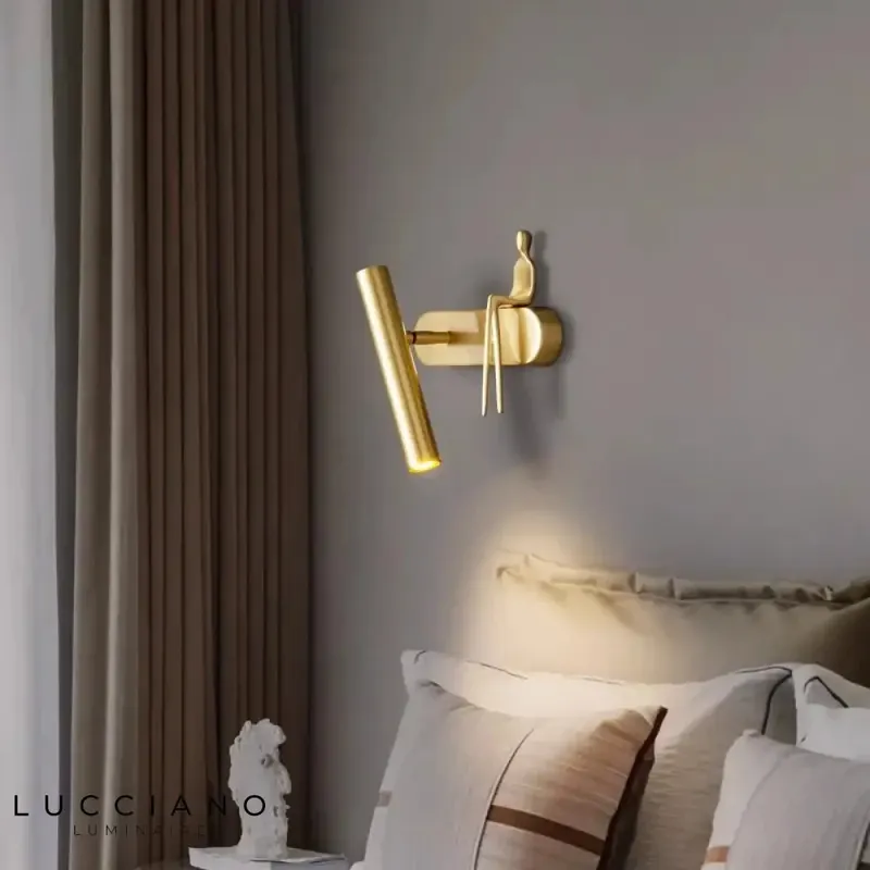 Applique murale LED laiton chic élégant.