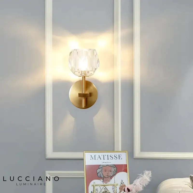 Applique murale cristal élégante épurée lumineuse