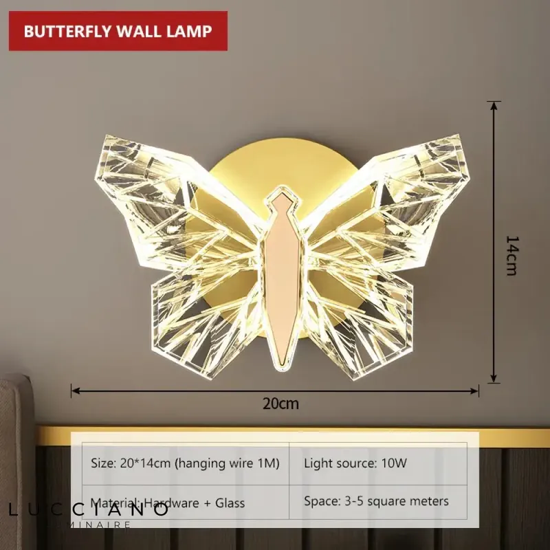 Applique murale LED papillon design élégant