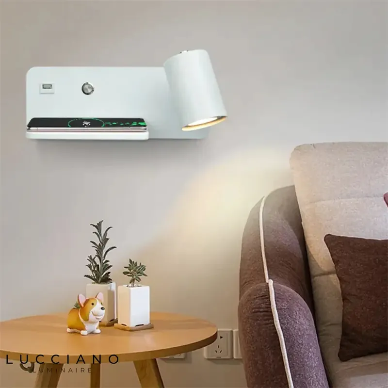 Applique murale LED intelligente design chargement intégré