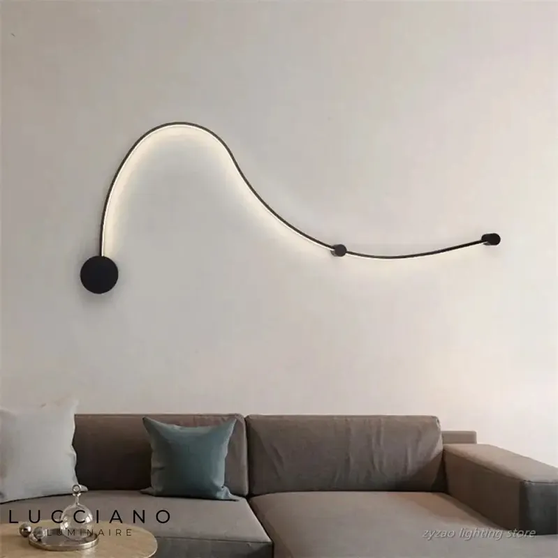 Applique murale nordique élégante minimaliste sobre.