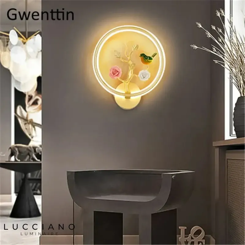applique murale ronde lumineux design nature