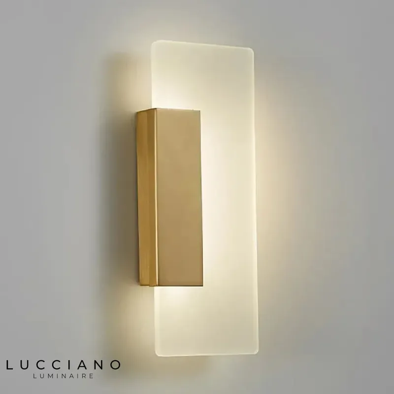 Applique murale moderne cuivre design élégant lumineux