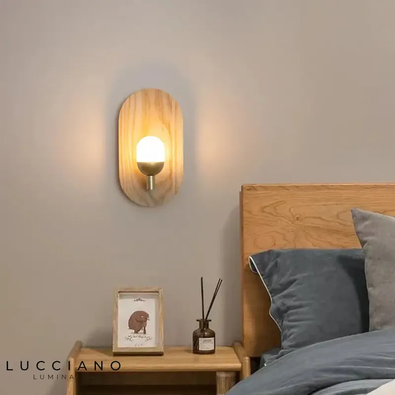 Applique murale à bois design lumineux élégant