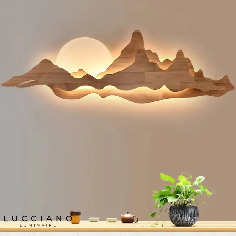 Applique murale bois élégante épurée lumineuse.