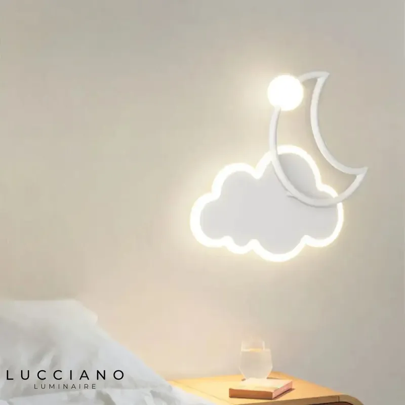Applique murale nuage lumineux design enfantin tendance