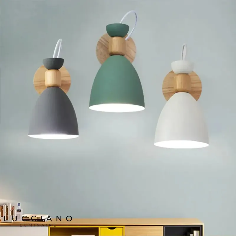 Applique murale LED bois chic scandinave