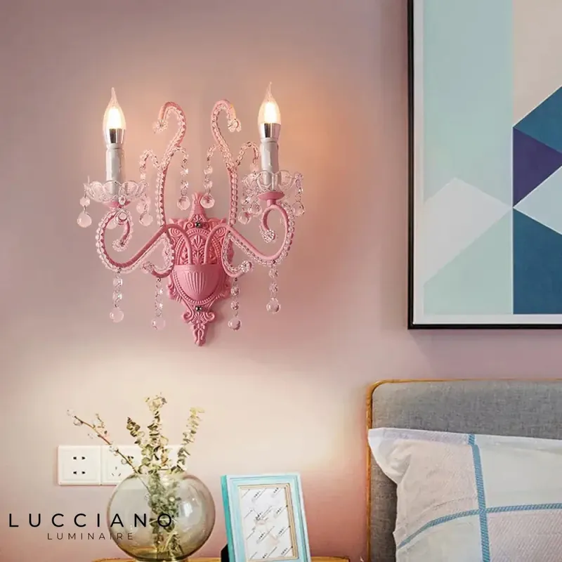 Voici le titre transformé :
Applique murale LED cristal lumineux doux
