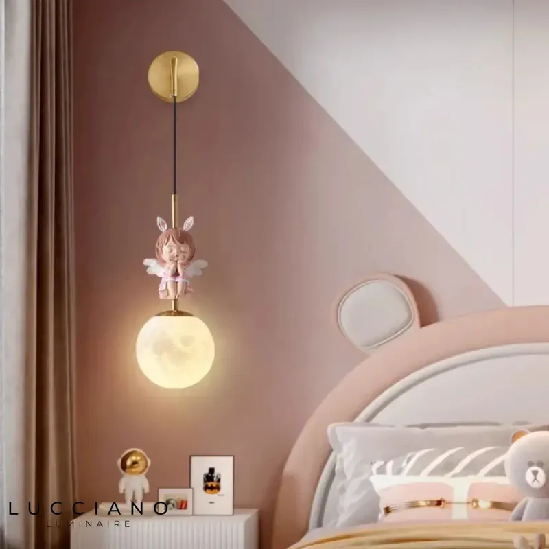 Applique murale ange lumineux design tendance