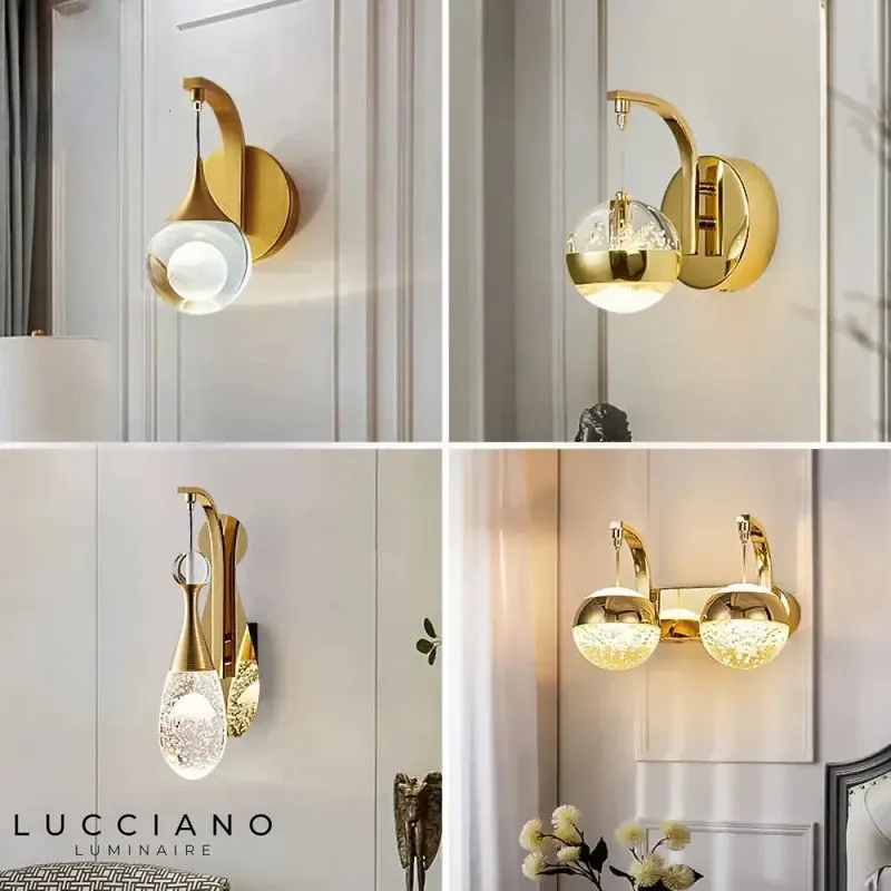 Applique murale cristal lumineux design scandinave