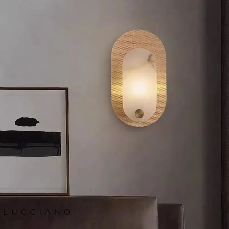 Applique murale cuivre élégant marbre design luxe