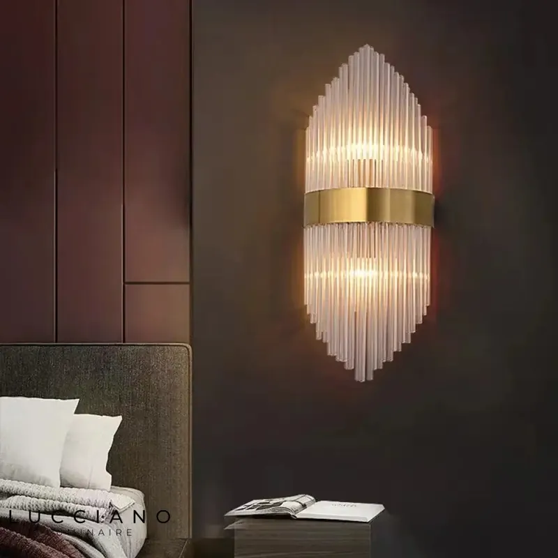 Applique murale led cristalline scandinave luxueuse