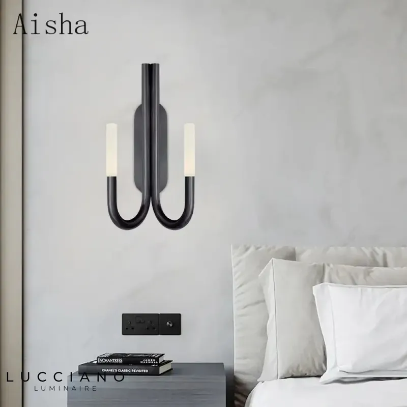 Applique murale nordique élégante luminaire vintage minimaliste
