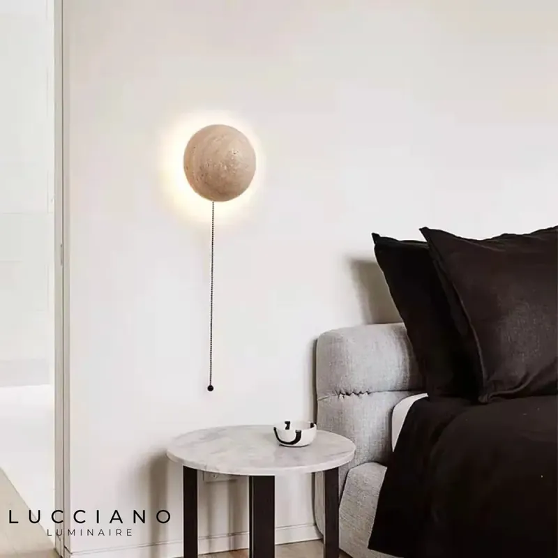 Applique murale moderne design élégant pierre-lumière.